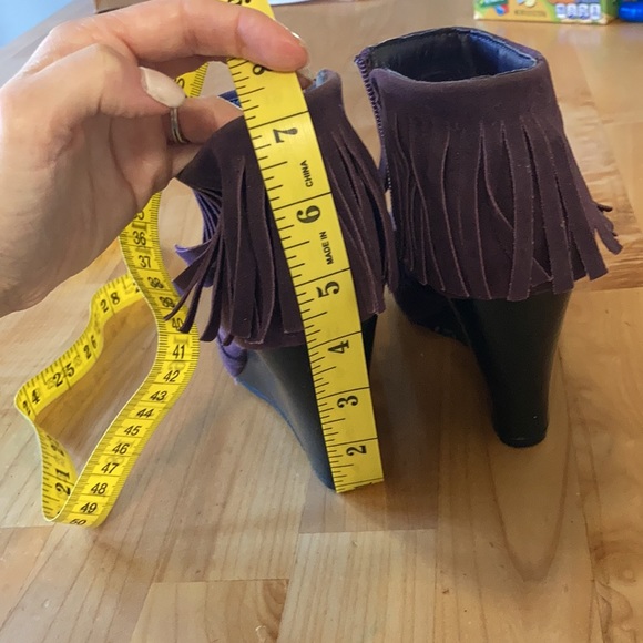 Charming Charlie purple fringe booties - Picture 4 of 4